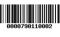 Código de Barras 0000790110002