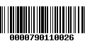 Código de Barras 0000790110026