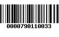 Código de Barras 0000790110033