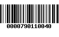 Código de Barras 0000790110040