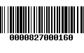 Código de Barras 0000827000160