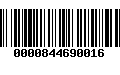 Código de Barras 0000844690016