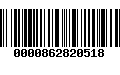 Código de Barras 0000862820518