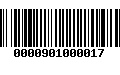 Código de Barras 0000901000017