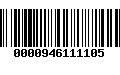 Código de Barras 0000946111105