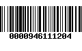 Código de Barras 0000946111204