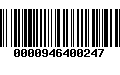 Código de Barras 0000946400247