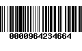 Código de Barras 0000964234664