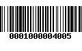 Código de Barras 0001000004005