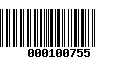 Código de Barras 000100755