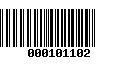 Código de Barras 000101102