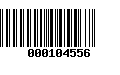 Código de Barras 000104556