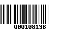 Código de Barras 000108138