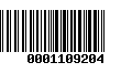 Código de Barras 0001109204