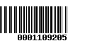 Código de Barras 0001109205