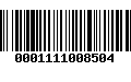 Código de Barras 0001111008504