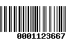 Código de Barras 0001123667