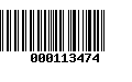 Código de Barras 000113474