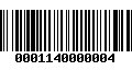 Código de Barras 0001140000004