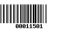 Código de Barras 00011501