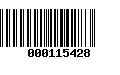 Código de Barras 000115428