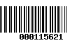 Código de Barras 000115621