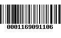 Código de Barras 0001169091106