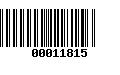 Código de Barras 00011815