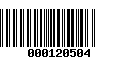 Código de Barras 000120504