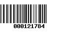 Código de Barras 000121784