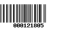 Código de Barras 000121805