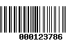 Código de Barras 000123786