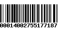 Código de Barras 00014002755177187