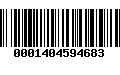 Código de Barras 0001404594683