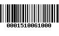 Código de Barras 0001510061000