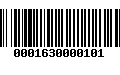 Código de Barras 0001630000101