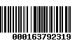 Código de Barras 000163792319