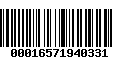 Código de Barras 00016571940331