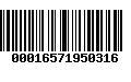 Código de Barras 00016571950316