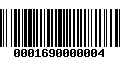 Código de Barras 0001690000004