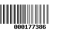 Código de Barras 000177386