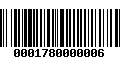 Código de Barras 0001780000006