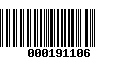 Código de Barras 000191106