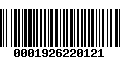 Código de Barras 0001926220121