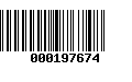 Código de Barras 000197674