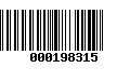 Código de Barras 000198315