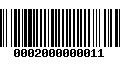 Código de Barras 0002000000011