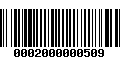 Código de Barras 0002000000509