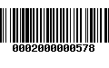 Código de Barras 0002000000578