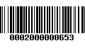 Código de Barras 0002000000653